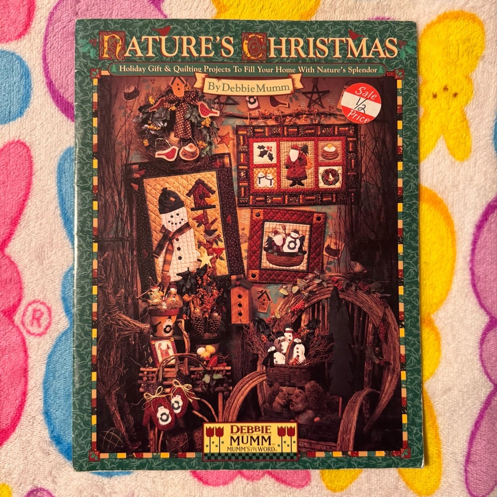 VTG Debbie Mumm Nature's Christmas Holiday Book 1996 Grannycore